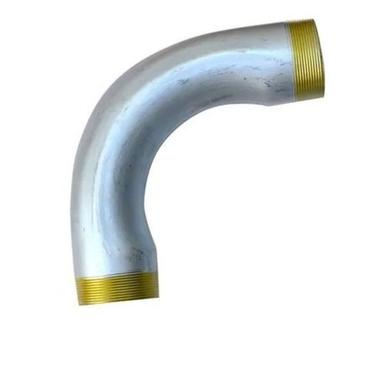 Silver And Golden 2 Inches Thick 5.6 Inches Mild Steel Galvanized Round Gi Pipe Bend