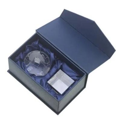  नेवी ब्लू 8X4 इंच आयताकार मैट लैमिनेशन पेपर कॉर्पोरेट गिफ्ट बॉक्स 