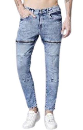 Mens Straight Fit Plain Blue Casual Wear Denim Jeans Age Group: >16 Years