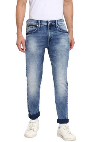 Blue Streachable And Comfortable Casual Wear Skinny Fit Denim Jeans For Mens