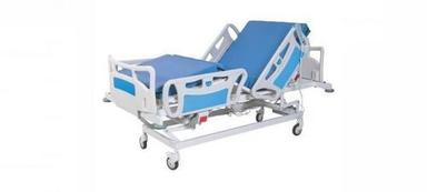 Silver And Blue Stainless Steel Portable Manual Icu Bed 