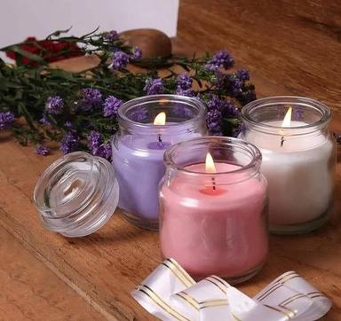 Glass Candle Glass Decorative Gel Candle, Packaging Type: Corrugated Box  Burning Time: 15 Min Days