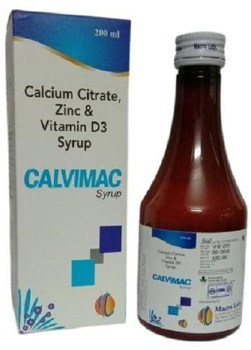Calvimac Calcium Citrate Zinc Vitamin D3 Syrup General Medicines