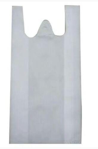 White 2 Kilograms Storage Disposable Plain Handle Length Handle Non Woven W Cut Bag 
