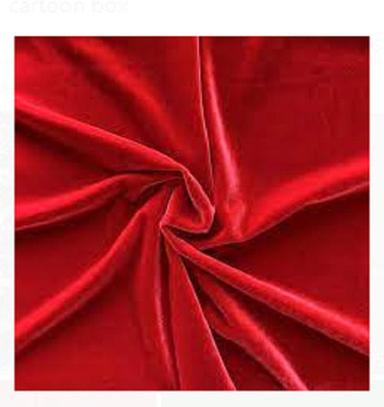 Red Solid Plain Cotton Velvet Fabric For Making Garments