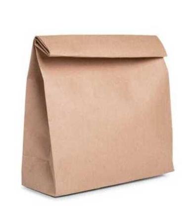 1-2 Kg Storage Capacity Plain Brown Kraft Paper Packaging Sack