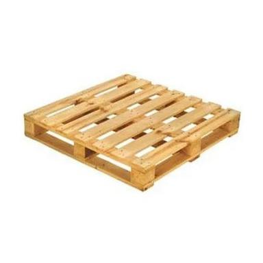 Light Yellow 1000X900X110 Mm Low-Maintenance Two Way Entry Type Wooden Pallets