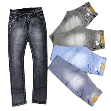 Blue Men 42 Inches Slim Fit Denim Jeans For Casual Wear