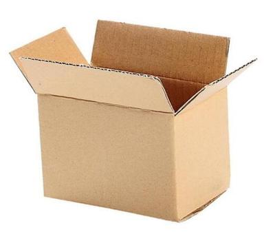 Rectangular Plain Brown Corrugated Packaging Box For Goods Packaging