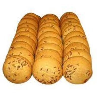2% Fat Content Crispy And Testy Round Shape Jeera Biscuit Fat Content (%): 2 Percentage ( % )