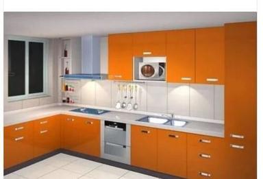 Light Weight And Recyclable Plain Plywood L Shaped Modular Kitchen Carpenter Assembly