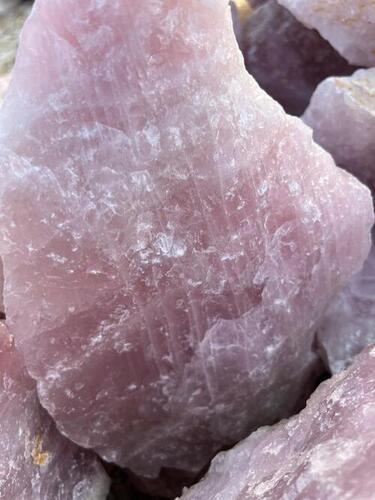 Natural Raw Pale To Rich Pink Rose Quartz Stone Grade: A