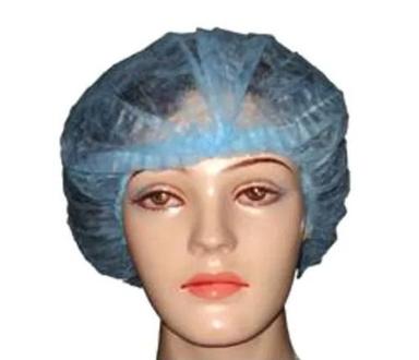 Blue 18 Inch Long Pp Non Woven Disposable Bouffant Cap For Hospitals And Clinics