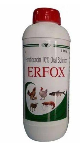Enrofloxacin 10% Oral Solution Erfox Syrup For Animals, 1 Liter Pack Generic Drugs