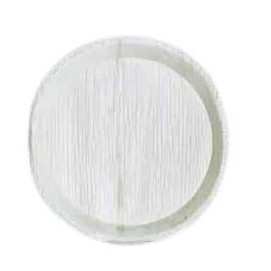 White Round Shape 9 Inch Size Disposable Areca Nut Plate For Hold Food