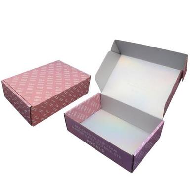 Pink Matt Lamination Rectangle Shape Printed Cardboard Packing Box