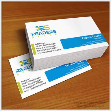 92x54 Mm Size Double Sided Paper Visiting Card