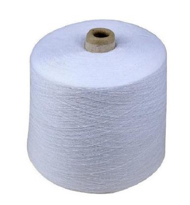 White Plain Pattern Twisted Smooth Combed Cotton Yarn For Stitching