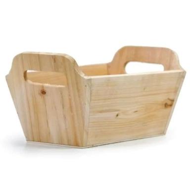 12 X 8 X 6 Inches Rectangular Strong Wooden Fruit Basket For Home