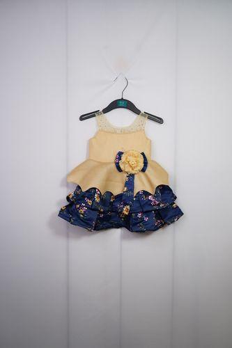 Fawn Colour Baby Girls Frock