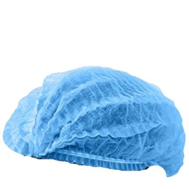 Light Blue Recyclable Disposable Sterilized Elastic Non Woven Bouffant Cap For Medical