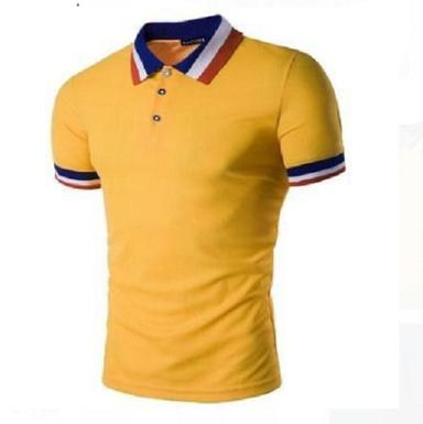 Plain Cotton Polo Collar Short Sleeve Mens T Shirt Age Group: Above 18