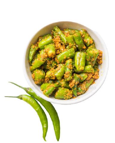 Piece Fresh And Tasty Green Chilli Pickle