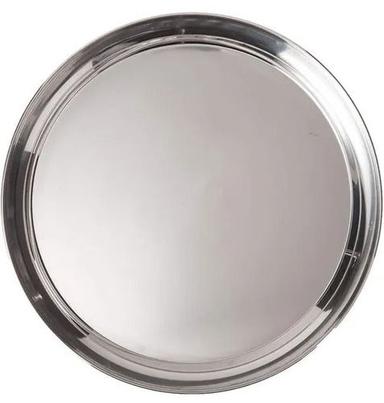 10 Inch Round Polished 201 Stainless Steel Food Plate (Thali) For Hotel