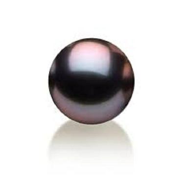 Black Round Shape And Silver Color Basra Moti Artificial Pearls