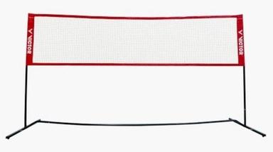 Red Plain Rectangular Cable Rope Nylon Badminton Nets 