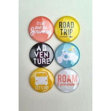 Multicolor Pvc Plastic Round Pin Badges