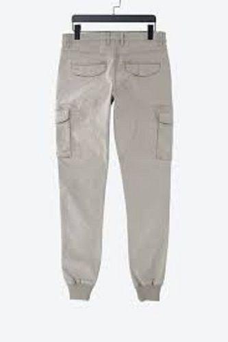 No Fade Men'S Cotton White Color Trendy Style Jogger 