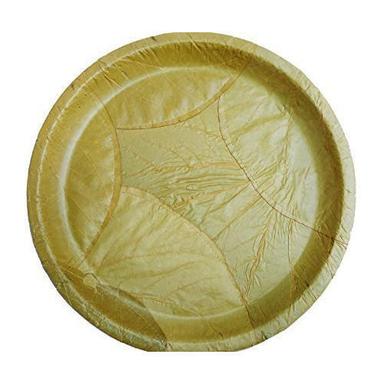 Lightweight Disposable Round Brown Paper Plate Use For Snack