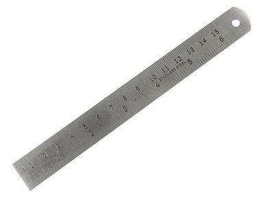 Silver 30 Cm Steel Scale Rule For Measuring Purposes