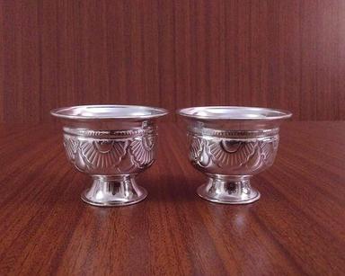 Fancy Design Round Shape Silver Cups