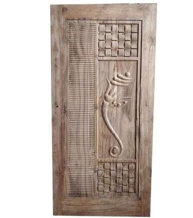 7 X 4 Feet Rectangular Teak Wood Carved Door  Application: Exterior