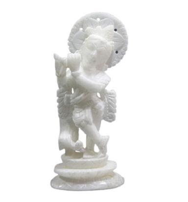 Washable Polished Finish Durable Hinduism Marble Krishna Statue