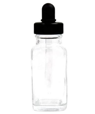20 Ml Capacity Transparent Round Glass Dropper Bottle Diameter: 1 Inch (In)