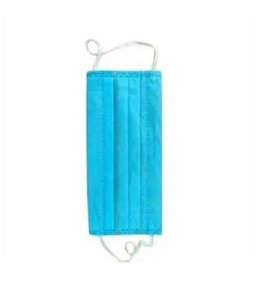 Blue 7 Inches Long Rectangular Plain Surgical Disposable Face Mask