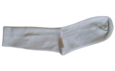 White Washable And Plain Ankle Length Silk Socks For Mens