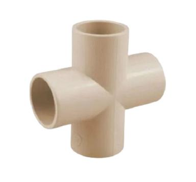 Light Brown 2 Inches Long 5 Mm Thick Polyvinyl Chloride Water Pipe Fitting