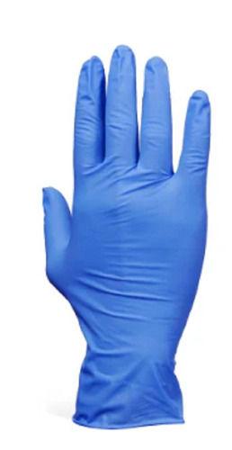 Blue Full Finger Plain Rubber Safety Gloves For Hospital