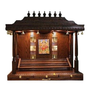 Handmade Plain Religious Designer Shiny Polished Solid Wooden Temple  Height: 30  Centimeter (Cm)