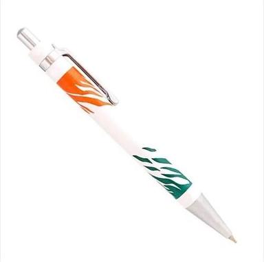  सफ़ेद 6.3 इंच हल्के वज़न का डार्क और स्मूथ राइटिंग प्लास्टिक प्रोमोशनल बॉल पेन 