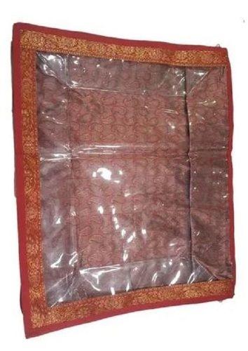 Durable 17 X 14 X10 Inch Rectangular Zipper Closure Pvc Saree Cover 