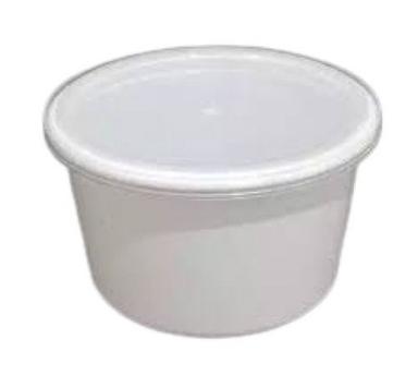 White Color 38.6 X 22.9 X 12.2 Cm Heat Resistance Round Shape Plastic Container  Capacity: 500 Milliliter (Ml)
