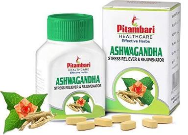 Pink Pitambari Ashwagandha Herbal Tablets (60 Tablets)