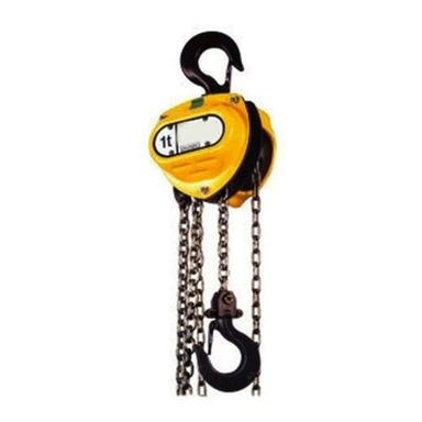 Yellow Strong Heavy Duty Durable Mild Steel Chain Pulleys For Commercial Use 