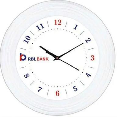 White 150 Gram And 33 X 33 Cm Solid Round Wall Clock