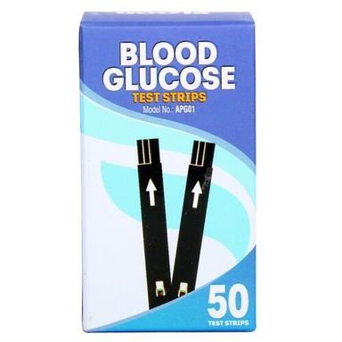 Black 3.6X2.3X0.9 Inches 60 Grams Portable Blood Glucose Test Strips, 50 Strips Pack 